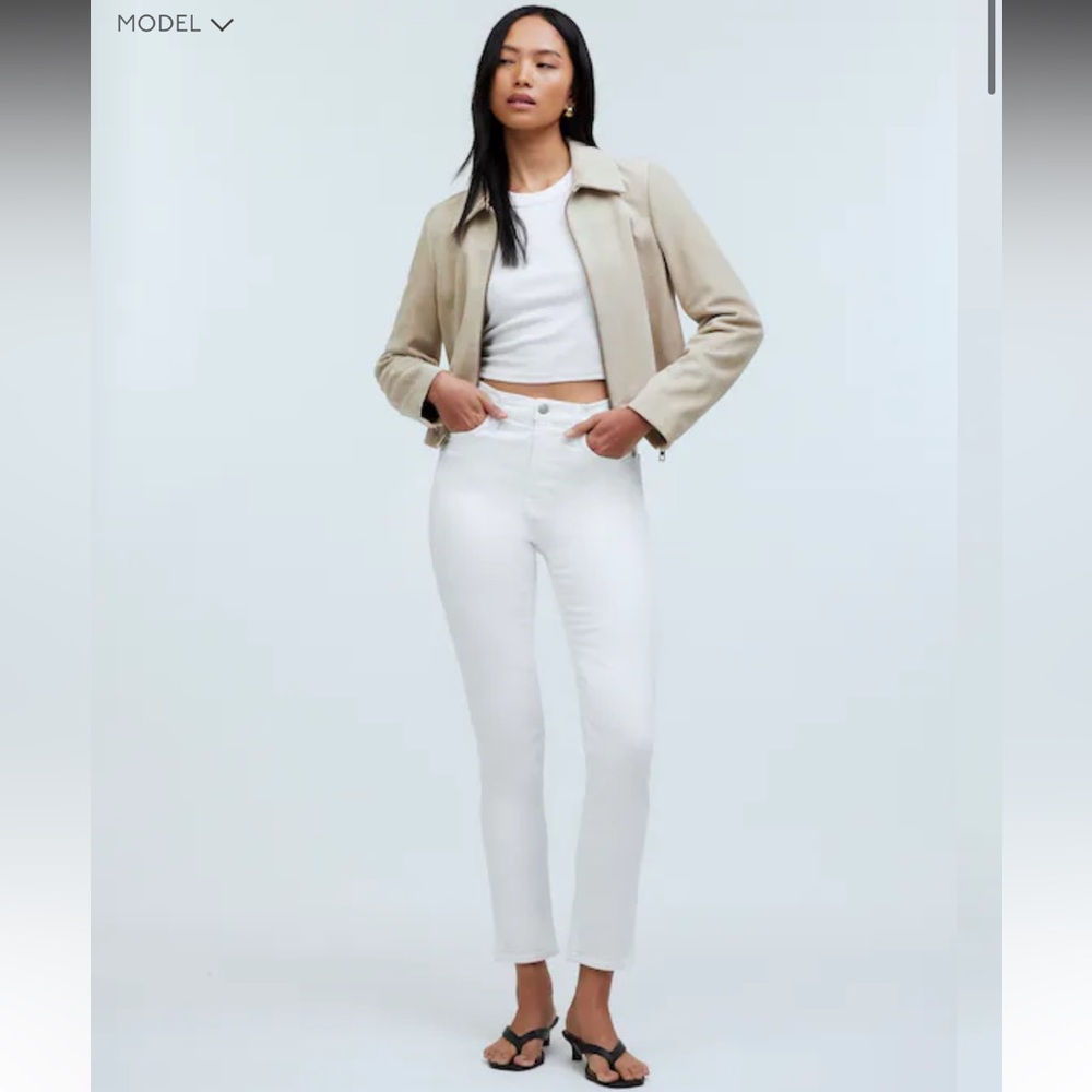 Madewell‎ Stovepipe Jeans White Denim Size 30 NWT